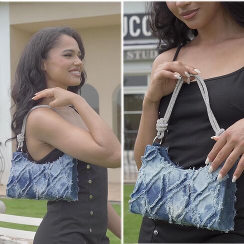 Milisente Clutch Purses For Women Vintage Evening Clutch Bags Formal Shoulder Bag With Rhinestone Handle in Saudi Arabia