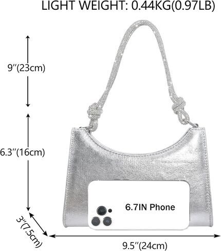 Milisente Clutch Purses For Women Vintage Evening Clutch Bags Formal Shoulder Bag With Rhinestone Handle in Saudi Arabia