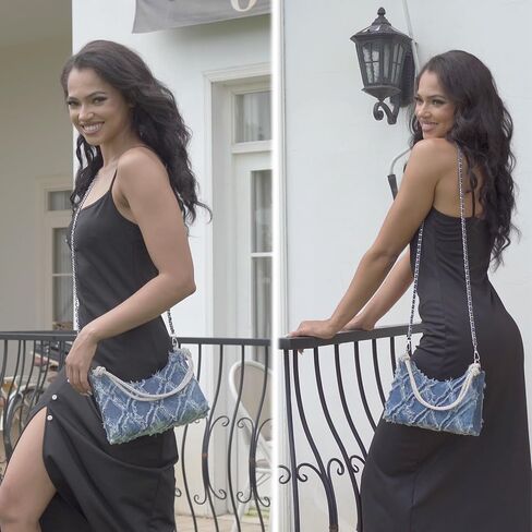Milisente Clutch Purses For Women Vintage Evening Clutch Bags Formal Shoulder Bag With Rhinestone Handle in Saudi Arabia