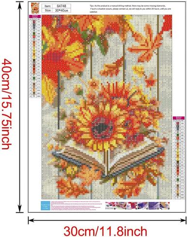 MjhRcll الخريف اليقطين الماس مجموعات الطلاء، 5D DIY الشكر الماس مجموعات الطلاء للبالغين، كامل جولة الحفر الماس النقاط للمنزل عطلة ديكور بوصة12X16/30x40cm in Kuwait