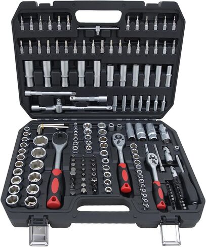 Ultimate Sockets Set Comprehensive Hand Tool Set Perfect for Home Essentials College Dorm Car Emergency Kit Ideal Apartment Essentials & Men’s Tools Gift in Kuwait