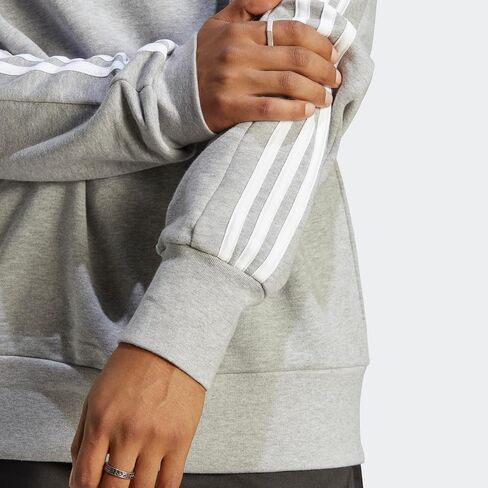 adidas Men's Essentials French Terry 3-Stripes Sweatshirt in Saudi Arabia