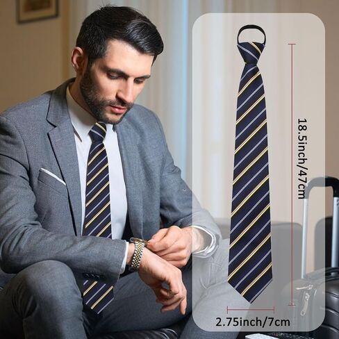 Mens Ties Pre Tied Ties for Men, Adjustable Mens Zipper Tie 4pcs Mens Neckties for Business Wedding Casual in Saudi Arabia