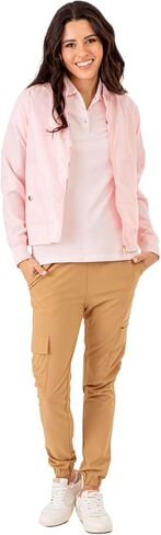U.S. Polo Assn. Women Baseball Collar Bomber Jacket W/Snap Pockets in Saudi Arabia