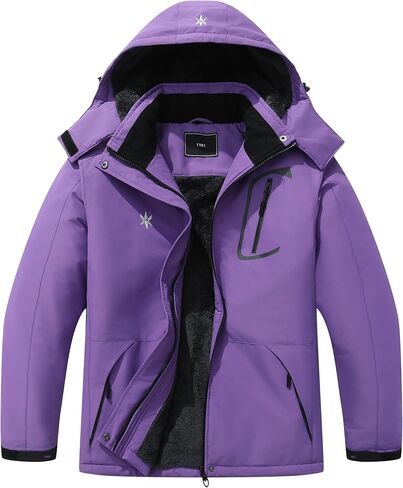KAIDER Women's Plus Size Waterproof Ski Jacket Winter snow outdoor warm hooded raincoat Mountain Windbreaker Coat in Saudi Arabia