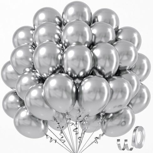 White Balloons 12 inch, White Latex Balloons 50pcs Party Balloons for Engagement Bachelorette Bridal Shower Wedding Party Birthday Decorations in Kuwait