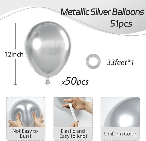 White Balloons 12 inch, White Latex Balloons 50pcs Party Balloons for Engagement Bachelorette Bridal Shower Wedding Party Birthday Decorations in Kuwait