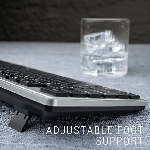 Wireless Keyboard and Mouse, 2.4GHz Cordless Keyboard Mouse Combo, Optical Mouse, Plug and Play USB Receiver, Compatible with Windows, Mac, Laptop, and PC (Black Green) in Saudi Arabia