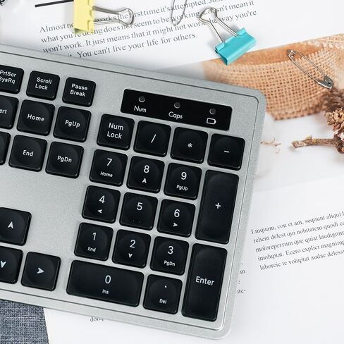 Wireless Keyboard and Mouse, 2.4GHz Cordless Keyboard Mouse Combo, Optical Mouse, Plug and Play USB Receiver, Compatible with Windows, Mac, Laptop, and PC (Black Green) in Saudi Arabia