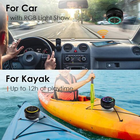 مكبر صوت الاستحمام XLEADER، مكبر صوت لاسلكي معتمد بتقنية البلوتوث مقاوم للماء IPX7 مع كوب شفط للحمام، ميكروفون مدمج، صوت وصوت كريستالي، وقت تشغيل 12 ساعة، هدايا إلكترونية مثالية in Kuwait