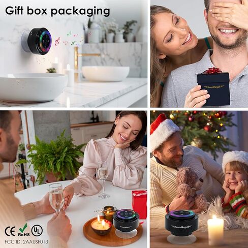 مكبر صوت الاستحمام XLEADER، مكبر صوت لاسلكي معتمد بتقنية البلوتوث مقاوم للماء IPX7 مع كوب شفط للحمام، ميكروفون مدمج، صوت وصوت كريستالي، وقت تشغيل 12 ساعة، هدايا إلكترونية مثالية in Kuwait