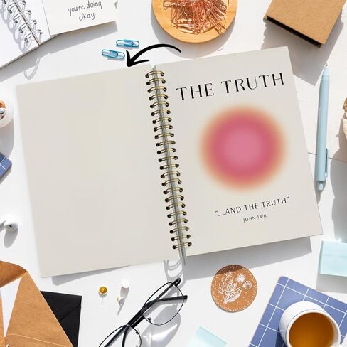 Christian Notebook for Women, Notebook for Bible, Jesus Is The Way Notebook Journal, Christian Art Gifts Journal, Christian Scripture John 14:6 Bible Hardcover Spiral Notebooks 5.5x8.3 in Kuwait