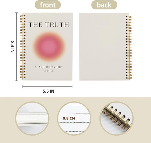 Christian Notebook for Women, Notebook for Bible, Jesus Is The Way Notebook Journal, Christian Art Gifts Journal, Christian Scripture John 14:6 Bible Hardcover Spiral Notebooks 5.5x8.3 in Kuwait