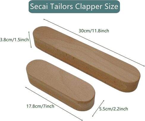 Hardwood Tailors Clapper for Quilting and Ironing,Secai Sewing Tool for Ironing Seam Sewing Quilting Ironing Machine-9.5 Inches in Kuwait