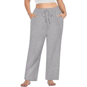 RITERA Plus Size Pants for Women Soft Lounge Joggers Sweatpants Casual Loose Comfy Pajama Drawstring Pant with Pockets XL-5XL