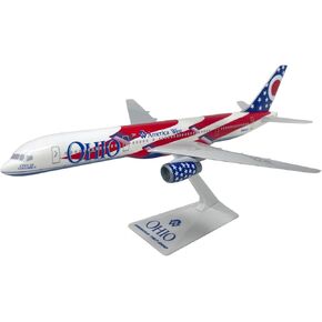 Flight Miniatures America West Ohio State 757-200 1:200 Scale - Plastic Snap-Fit Model Airplane - Collectible Replica of American West Aircraft - Part #ABO-75720H-500