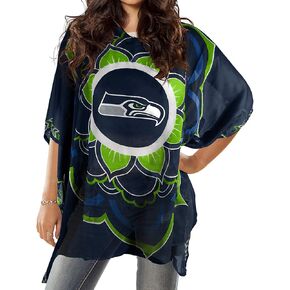 Littlearth womens NFL Atlanta Falcons Sheer Caftan with Flower Design, Team Color, One Size