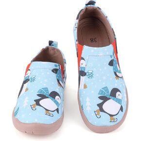 HiGropcore Women's Art Painted Casual Loafers Slip On Canvas Walking Shoes Comfortable Lightweight Ladies Travel Shoes in Kuwait