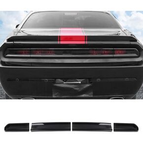 Jimen Compatible with Dodge Challenger 2009-2014, 4PCS Tail Light Cover Trim Exterior Accessories