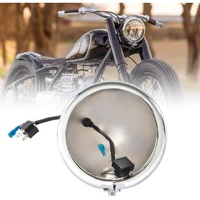 5 3/4" 5.75 Inch Led Headlight Housing bucket Compatible with Harley Davidson FXWG Chopper (Black)