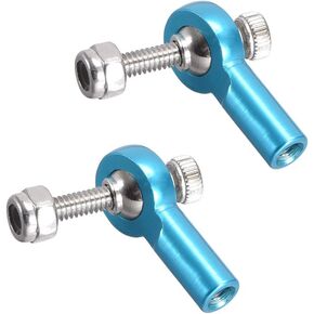 uxcell 2 PCS M2/2mm 15mm Linkage Rod End Tie Rod End Ball Head Joint Adapter Blue for RC Crawler Boat