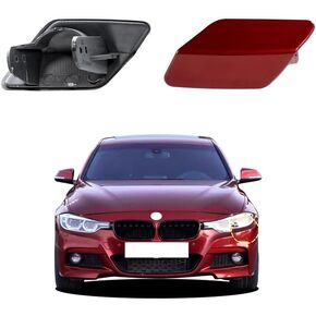 Car Front Bumper Headlight Washer Nozzle Cover Cap Compatible with BMW 3 F30 320 323 330 335 M-Sport 2013 2014 2015 2016 2017 2018 Headlight Cleaning Cover 51118056613 51118054179 Water Spray Cover