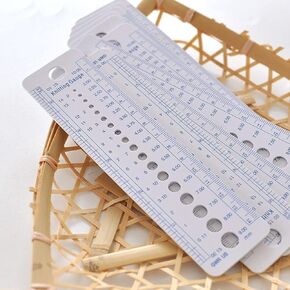 White Reusable Plastic Sew Knitting Needle Gauge Inch cm Ruler Tool (US Sizes 2-10mm) Sewing Accessories Tools Nice and Practical Knitting and Crochet,Arts, Crafts and Sewing