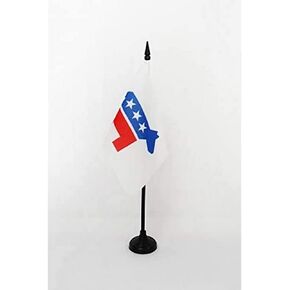 US Democrat Party Table Flag 4'' x 6'' - american democratic Desk Flag 15 x 10 cm - Black plastic stick and base- AZ FLAG