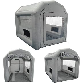 GZKYYLEGS Inflatable Paint Booth 13.5X8.5X8.5Ft with 750W Blower, Professional Portable Inflatable Spray Booth Tent for Motorcycles, Auto Parts, Furnitures or Other Items Painting and Drying