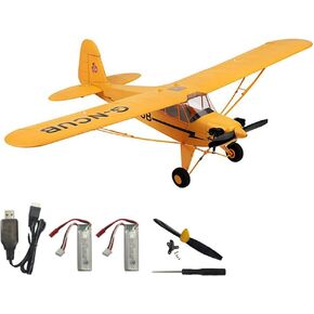 A160 RC Airplane 3D6G Mode 5 Channels Stunt RC Aircraft for Adults Outdoor Remote Control Plane Model with Brushless Motor and 2 Batteries, Yellow