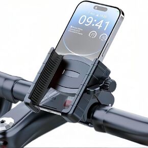 Bike Phone Mount Motorcycle Phone Mount Bike Phone Holder Bicycle Scooter Phone Clip-[Camera Friendly] Suitable for All Brands of Cell Phones with a Width of 2.5-3.54 inches