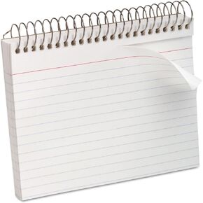 Oxford Spiral Index Cards, Ruled, 4 X 6, White, 50/pack