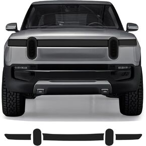 for Rivian R1T R1S 2021-2024 TPU Headlights Smoke Tint PPF 30% VLT Smokey Headlamp Film Paint Protection Custom Fit Anti Scratch Self Healing Guard Rivian Finishing Accessories