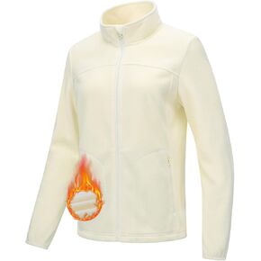 TBMPOY Womens Polar Fleece Jacket Full Zip Warm Winter Jackets with 4 Pockets Lightweight Hiking Outdoor Thermal Coat