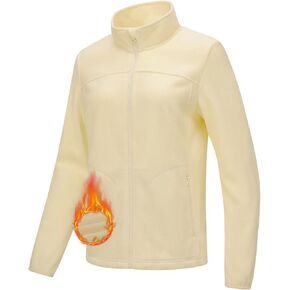 TBMPOY Womens Polar Fleece Jacket Full Zip Warm Winter Jackets with 4 Pockets Lightweight Hiking Outdoor Thermal Coat