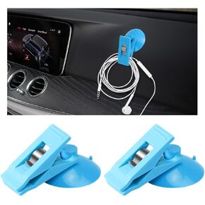 2 PCS Suction Cup Card Bill Clip, Strong Metal Car Sun Shade Window Ticket Paper Towel Clamp, Multiple Purpose Decor Pendants for Advertising Business Holder (Black)