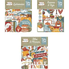 Echo Park Paper Collection Bundle: Sweater Weather Ephemera + Frames & Tags Ephemera + Titles & Phrases Ephemera