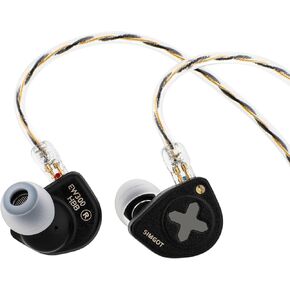 Linsoul SIMGOT EW300 1DD+1Planar+1PZT محرك هجين في شاشة الأذن، سماعات أذن سلكية IEM، سماعات أذن للألعاب مع فوهات قابلة للفصل، كابل OFC IEM مطلي بالفضة للموسيقي الصوتي (EW300 DSP) in Kuwait