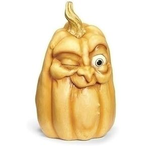 Roman 15" Pumpkin with Old Man Face, Halloween Decor