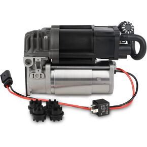 Air Suspension Compressor Pump Compatible with BMW 37206789450 F01 F02 F04 F11 535i 550i 740i 740Ld 750i 760Li Alpina B7 (New Model Compressor+Bracket+Valve Block)