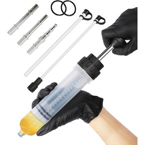 PLAYOCCAR 500ml Automotive Oil Fluid Extractor Pump, Fluid Suction Pump and Dispenser for Changing Gearbox Brake Fluid Engine Oil Steering Gear Oil