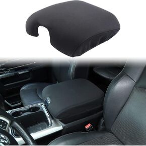 Voodonala for 2010-2017 Dodge RAM 1500 2500 3500 Center Console Cover Armrest Pad Cover Trim, for Dodge RAM Interior Accessories Black 1pc
