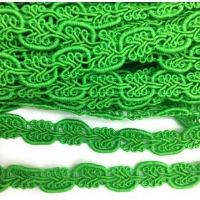 Classical Green Braid, Scallop Braid,RIC Rac Trimmings 5 Yards, Upholstery Trims, Dress Trimming
