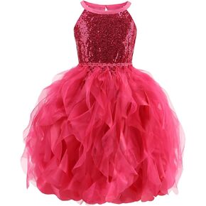 Tutu Dress for Girls Birthday Dress Princess Sparkly Sequin Tulle Toddler Fairy for Fancy Party Outfit