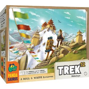Trek 12 Himalaya Board Game - Embark on a Himalayan Adventure of Strategy and Skill! Roll and Write Game for Kids and Adults, Ages 8+, 1-50 Players, 15-30 Minute Playtime, Made by Pandasaurus Games
