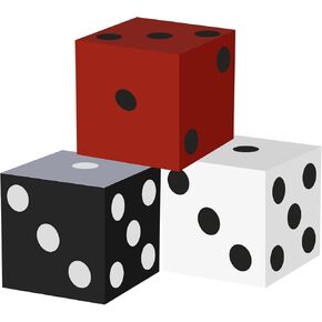 3 Pack Large Casino Dice Boxes Dice Favor Boxes Casino Theme Party Decoration Vegas Jumbo Giant Dice Centerpieces Table Top Night Las Vegas Prom Birthday Party Supply, 11 Inch