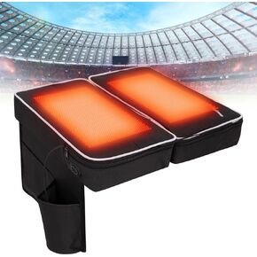 KingCamp Portable Heated Seat Cushion, Heated Stadium Seats for Bleachers or Camping Chairs, 3 Heating Levels，Folding and Removable, Rapid Warming by Carbon Nanotube Heating Pad