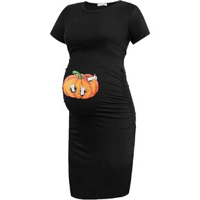 Halloween Tshirt Dress Maternity Halloween Bodycorn Dress Women Funny Pregnancy Announcement Dress Hocus Pocus Tee Dress Top