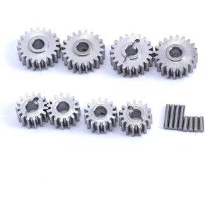 RCAWD 4X 15T 4X 20T 0.5M Steel Portal Gears for 1/18 1/24 FMS FCX18 FCX24 Upgrade Parts (Silver)