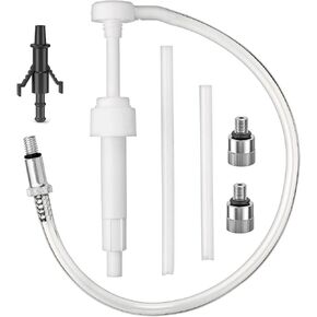 Upgrade Lower Unit Oil Pump Fluid Pump for Gallon Bottles and Wide Mouth Quart Bottles Includes 3/8 Inch Metal Swivel 8mm and 10mm Adapters Fit Most Marine Boat Outboard Motors